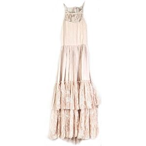 Joyfolie Mia Joy tiered lace maxi slip dress 10